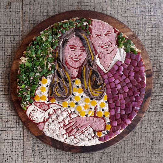 Prince William, Kate Middleton and Princess Charlotte Honoured with Pizza Portrait