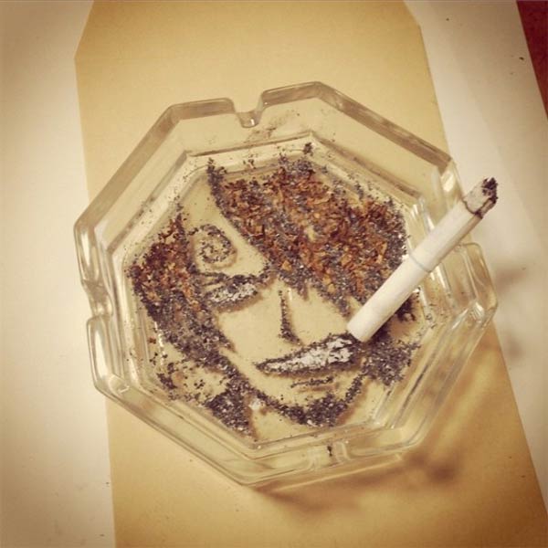 Cigarette Ash Art by Shinrashinge