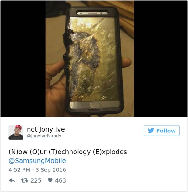 Funny Reaction to Samsung Note 7