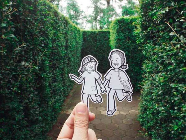 Couple Replaces Selfies with Creative Doodles