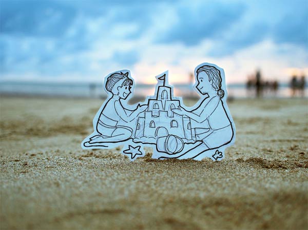 Couple Replaces Selfies with Creative Doodles