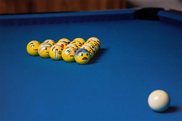 Emoji-Painted Billiard Balls