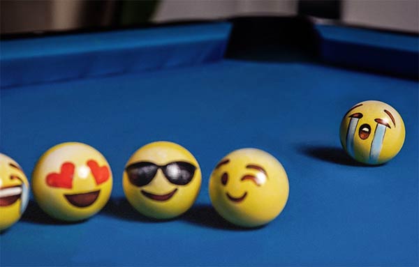 Emoji-Painted Billiard Balls