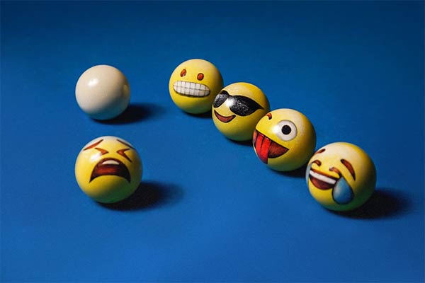 Emoji-Painted Billiard Balls