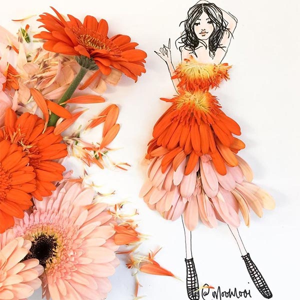 The Art of Fashion Illustrations with Flowers