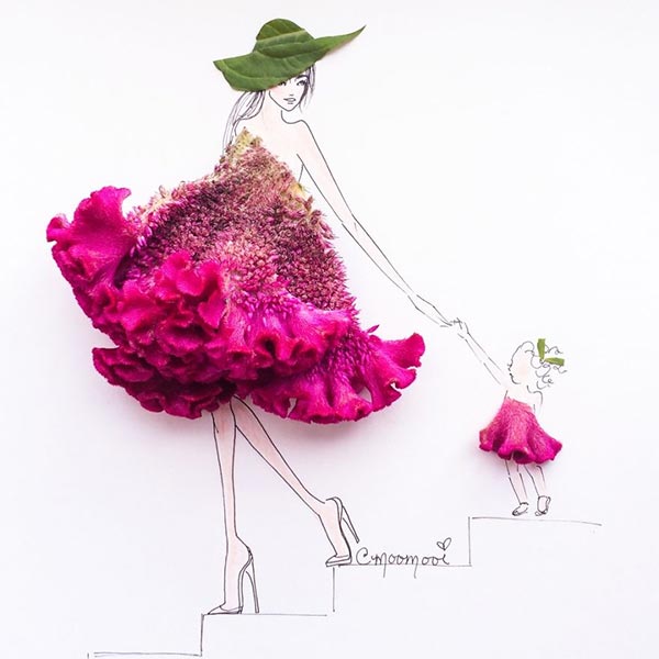The Art of Fashion Illustrations with Flowers