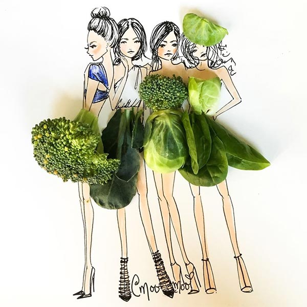 The Art of Fashion Illustrations with Flowers