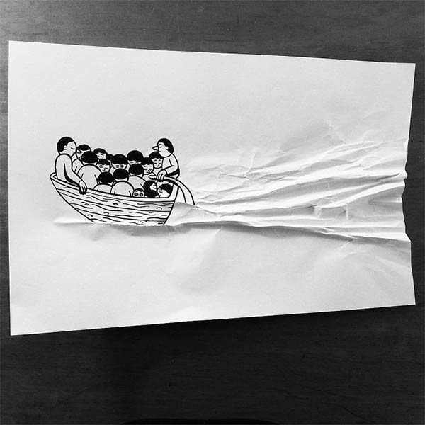 Hilariously Creative Paper Drawings By Husk Mit Navn