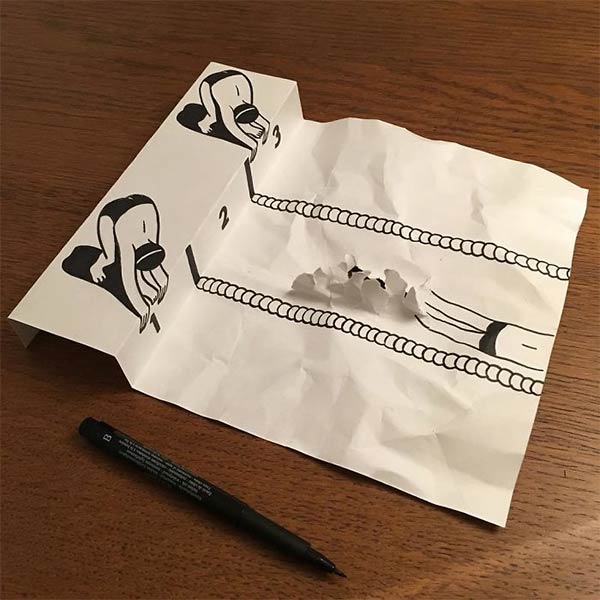 Comical and Creative Paper Drawings by Husk Mit Navn