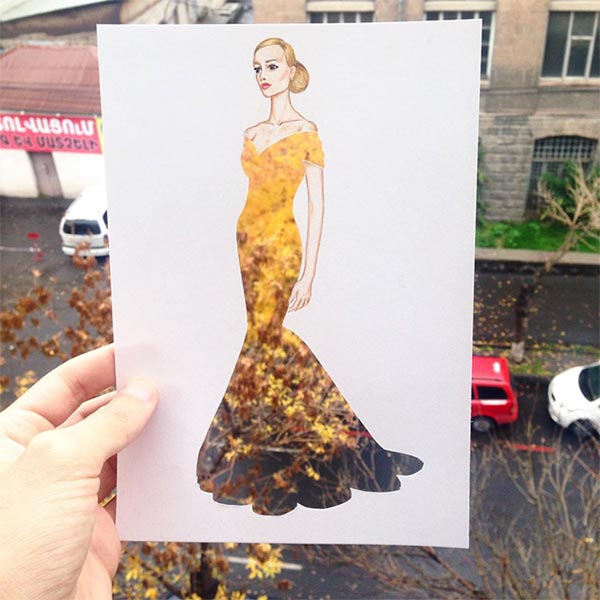 Paper Cut-out Dresses by Edgar Artis