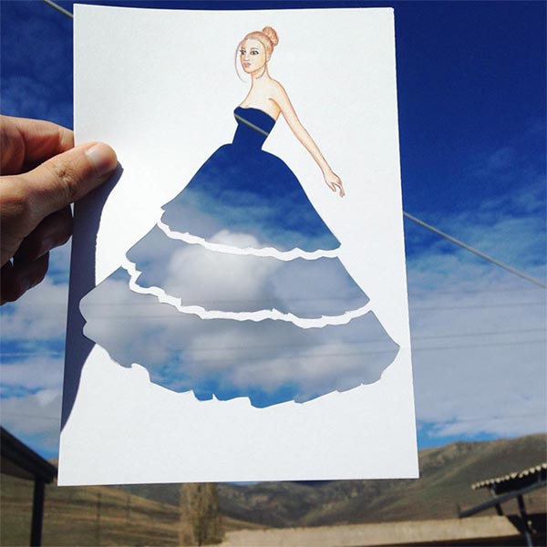 Paper Cut-out Dresses by Edgar Artis