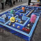 3D Pac-Man Street Painting