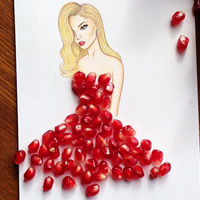 Armenian Illustrator Completes His Cut-Out Dresses With Everyday Objects