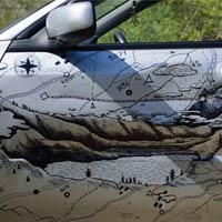 Russian Guy Fixed Car Bump By Creative Painting