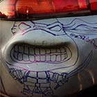 Car Dent Turned into Ninja Turtle