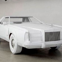 1979 Lincoln Continental Car Recreated in Cardboard