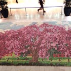 Cherry Blossom Tree Mosaic Made with Cupcakes