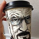 Paper Coffee Cups Turned Into Works of Art by Artist Miguel Cardona