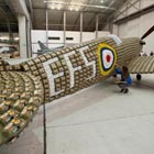 Llife-Size Spitfire Made From 6,500 Egg Boxes