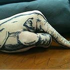 Little Elephant Creatively Drawn on Hand