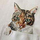 Cute Cats Embroidered on Shirts