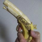 Banana Carved In The Shape Of .45 Caliber Flintlock Gun