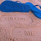 Creative Sand Imprint Flip Flops