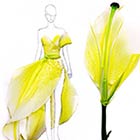 Real Flower Petals Turned Into Fashion Design Illustrations