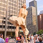 A Giant Marilyn Monroe Statue In Chicago