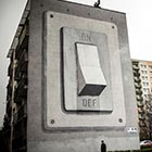 Building-Sized Light Switch Painted on Apartment