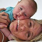 Baby Throws Up In The Mother's Mouth Ruins The Lovely Photoshoot