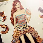 Creative Dresses Made Out of Pencil Shavings & Rose Petals