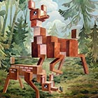 Pixelated Animal Sculptures