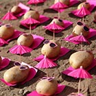 Potatoes Walkout: Urban Food Art Installations by Peter Pink