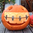 Pumpkin with Giant Teeth & Braces