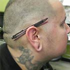 Hyper Realistic Pen Behind Ear Tattoo