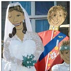Royal Family Wedding Scene Recreated with Scarecrows