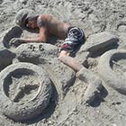 Drunk Guy’s Friends Made Sand Bike For His Buddy