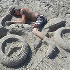 Drunk Guy's Friends Made Sand Bike For His Buddy