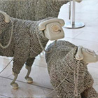 Sheep Sculptures Made From Rotary Telephones