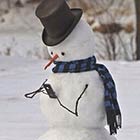 Snowman Using Phone