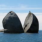 Giant Granite Rock in The Shape of Split Apple