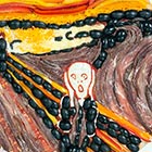 "The Scream" Painting Recreated Using Pizza Ingredients