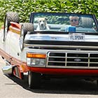 Upside Down Ford Truck Built From Parts of Two Separate Vehicles