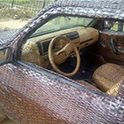 African Car Made From Woven Raffia Palm